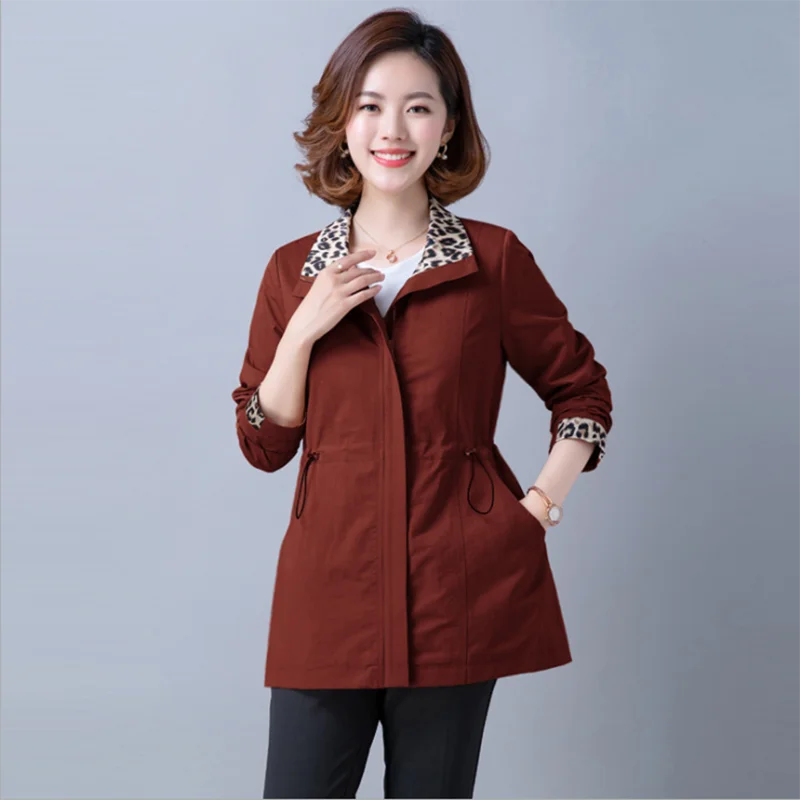 Осеннее пальто тренчкот женское новое осеннее женская прямая ветровка средней