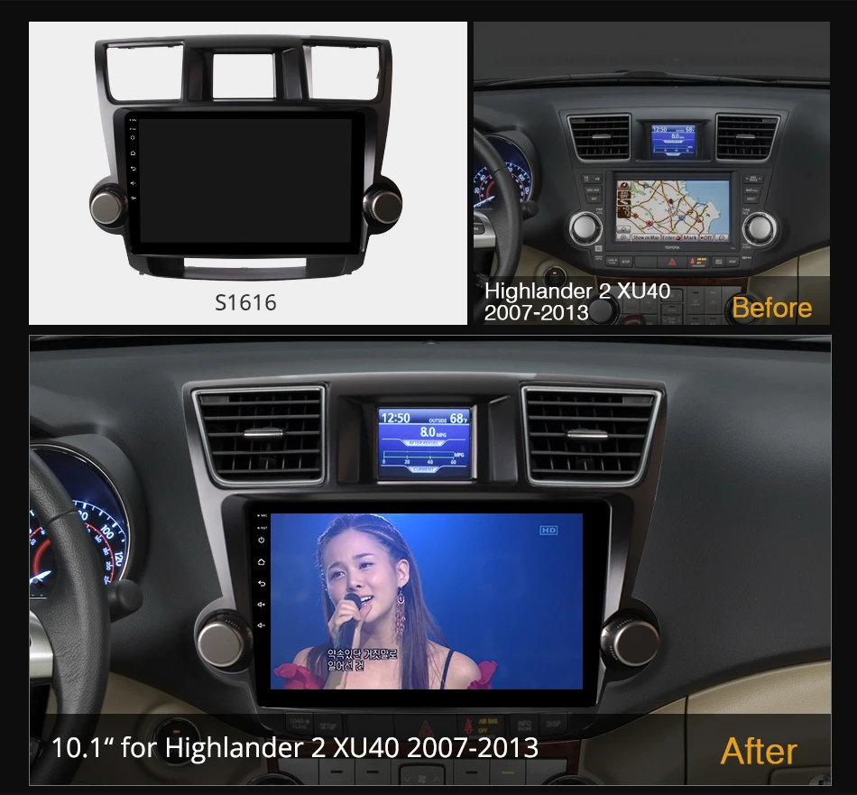 K7 Ownice 6G + 128Gb Android 10 автомобиль радио мультимедиа плеер для Toyota Highlander 2 XU40 2007 - 2013