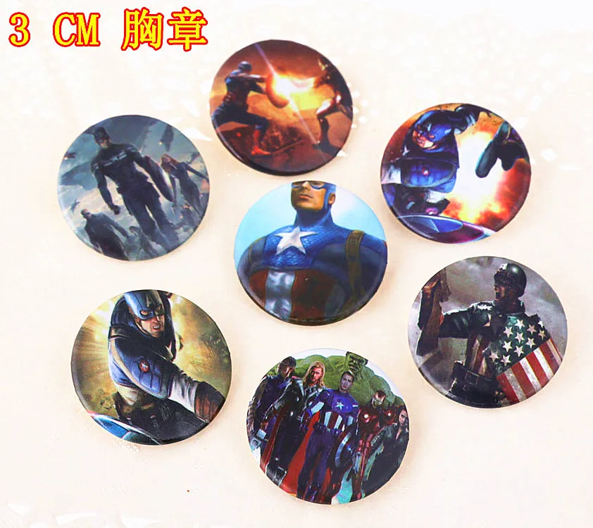 3 см Marvel Капитан значок брошь Детский мультфильм булавка значки акриловые