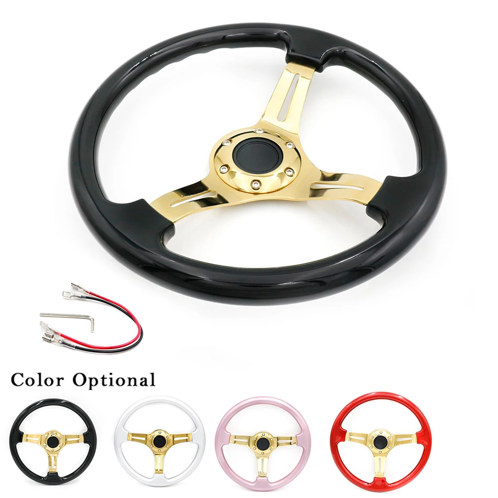 Универсальный Автомобильный руль из АБС пластика 350 мм 14 дюймов 6 отверстий
