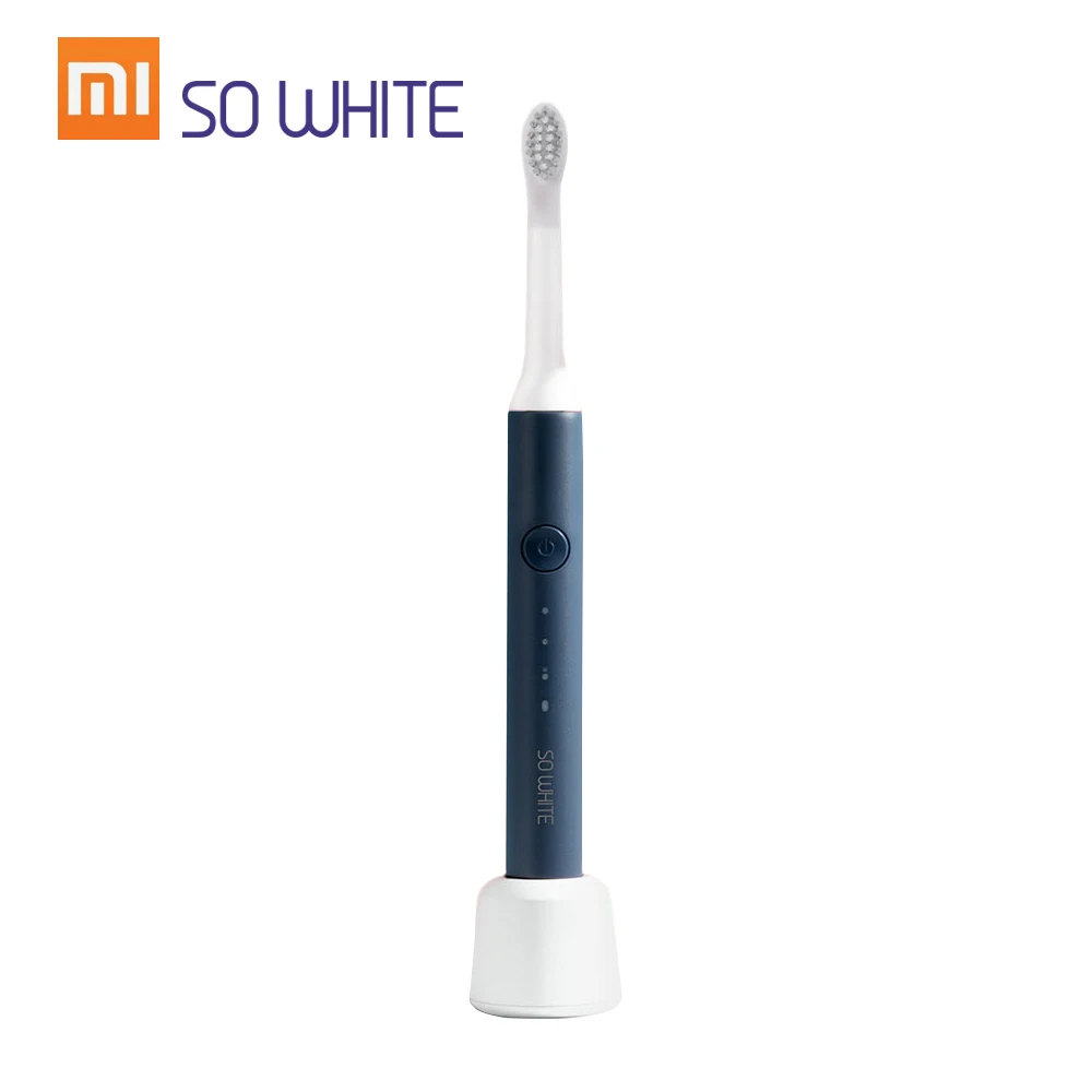 Xiaomi SO WHITE электрическая зубная щетка Беспроводная USB перезаряжаемая щетка для чистки зубов звуковые волны умная ультразвуковая отбеливающая щетка - Цвет: Синий
