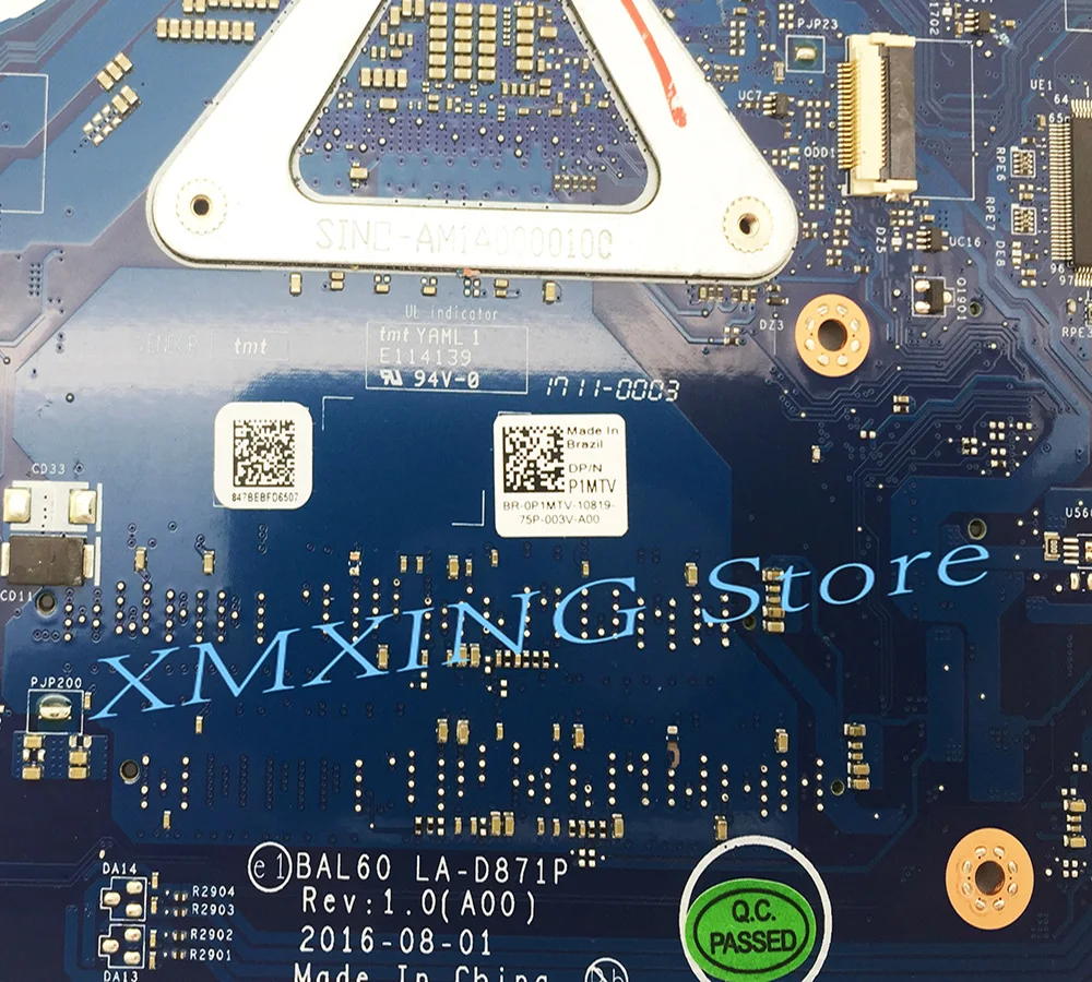 

FULCOL For DELL Vostro 5468 5468D 5566 Laptop Motherboard I5-7200U LA-D871P CN-0P1MTV P1MTV Tested 100% work