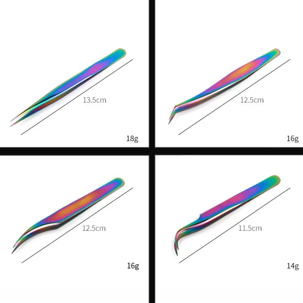 

Eyelashes Tweezers Steel Professional For Lashes Extension Eyelash Anti-static Extension Decor Tweezers Gold Eyebrow L6R3