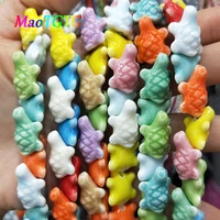 mixcolor turtles ceramic beads for jewelry making diy necklace bracelet 15x20mm hand made porcelain beads wholesale