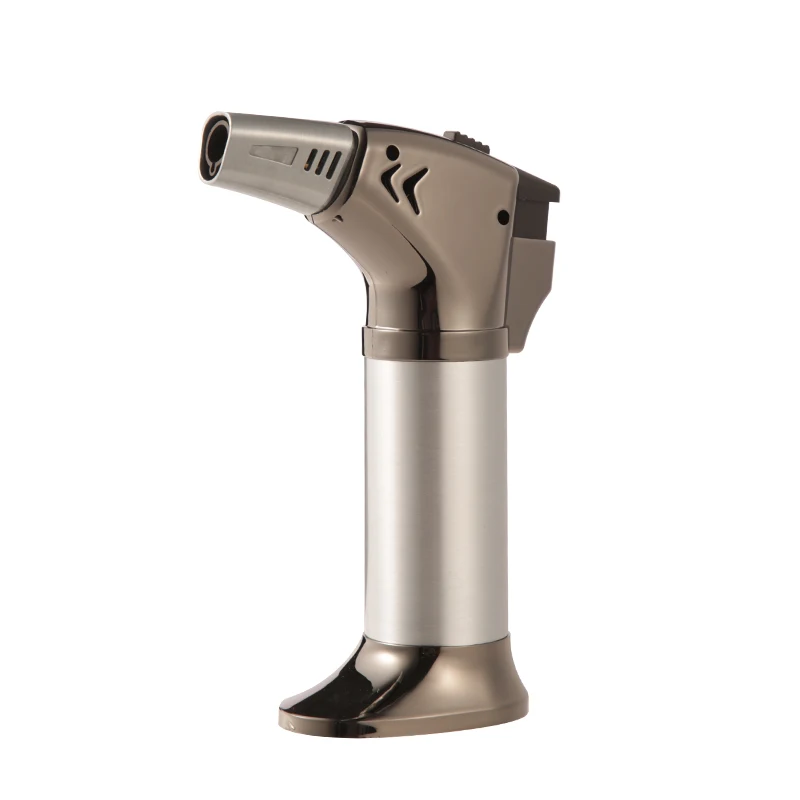 high firepowe gas lighter kitchen cooking torch lighter windproof metal cigar lighters smoking accessories gadgets for men free global shipping