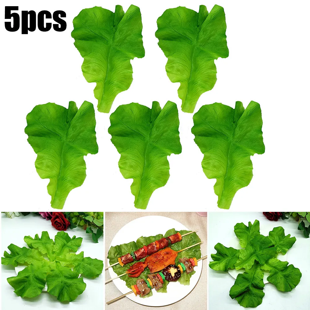 

Artificial Vegetable Lettuce Leaves PVC Material Simulation Fake Lifelike Vegetable For Home Party Kitchen Festival Decoration