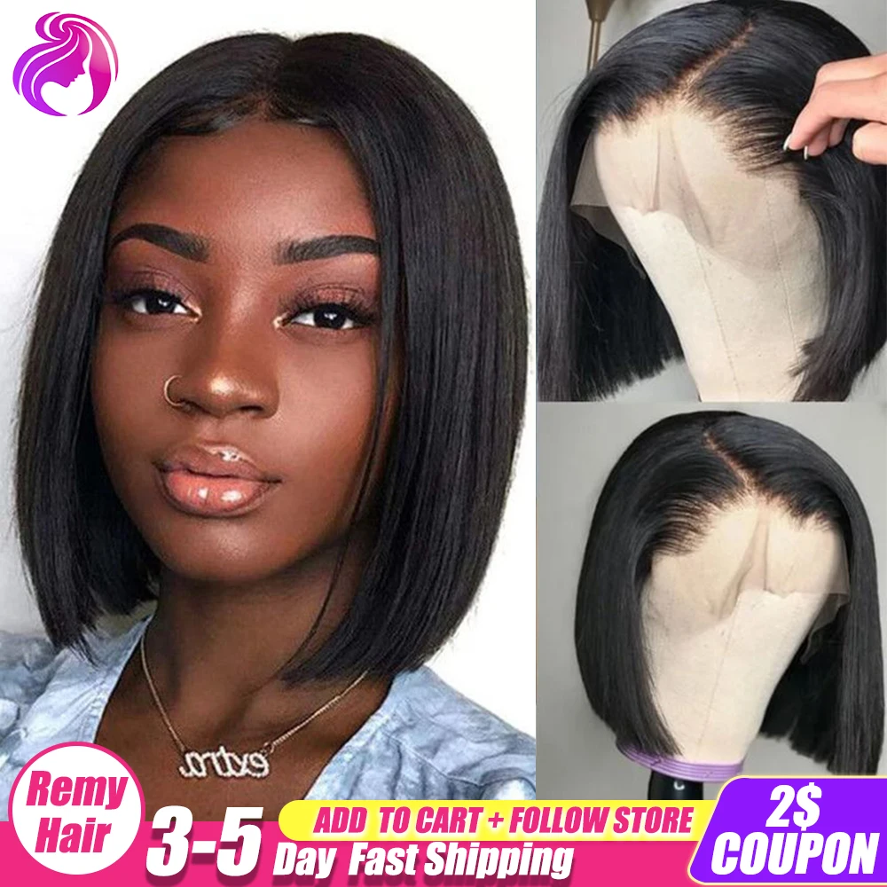 

Straight Bob Human Hair Wigs 4X4 Lace Closure Bob Wigs Straight Short Bob Wig BLACROSS Malaysian Lace Frontal Human Hair Wigs