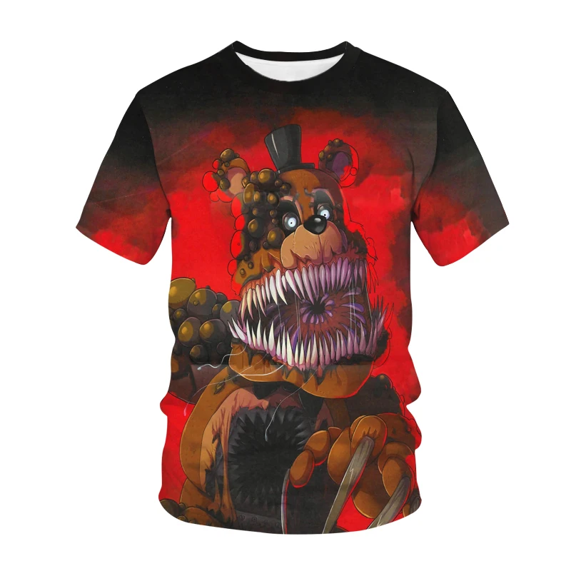 

kids 3D Print T-shirt Game Five Nights at Freddy's childhood memory Casual Streetwear pattern Boys Girls O-neck tshirt top tee