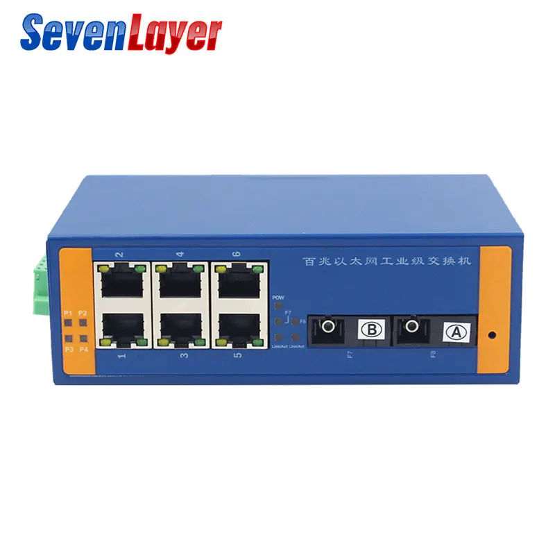 Промышленный Ethernet переключатель поэ 10/100 м Сигнал укрепления DIN рейки Тип сети