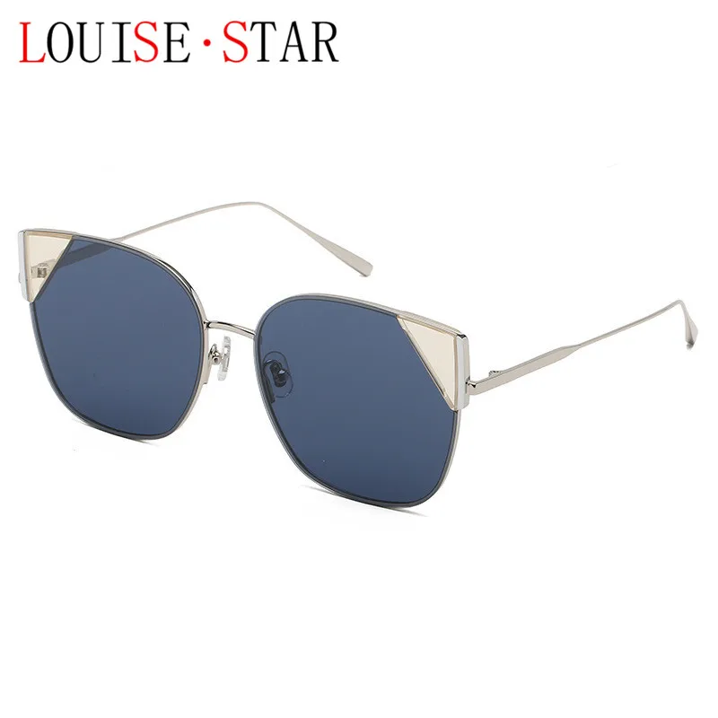 

New Fashion Big Frame Street Shooting Anti-ultraviolet Face-Lift Titanium Alloy Fashion Men And Women Cat Eye Sunglasses