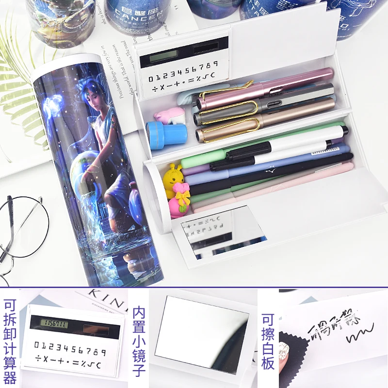 2019 новый креативный чехол для карандашей зодиака с солнечным калькулятором