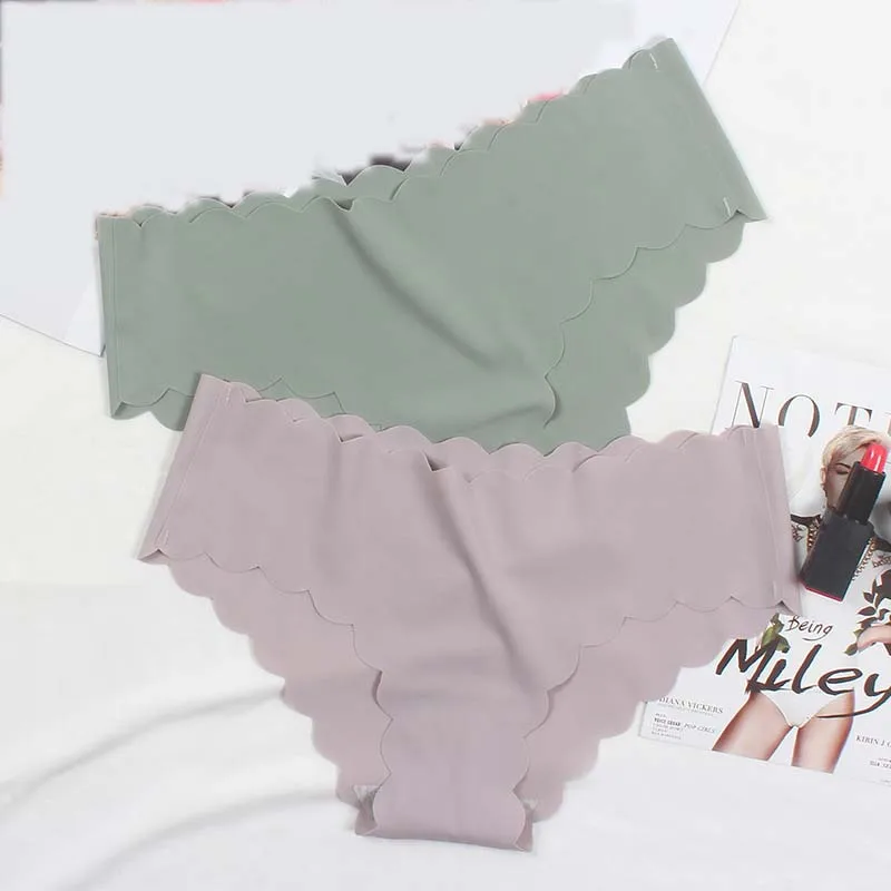 Сексуальное женское нижнее белье без следа ледяной шелк хлопок низкая талия