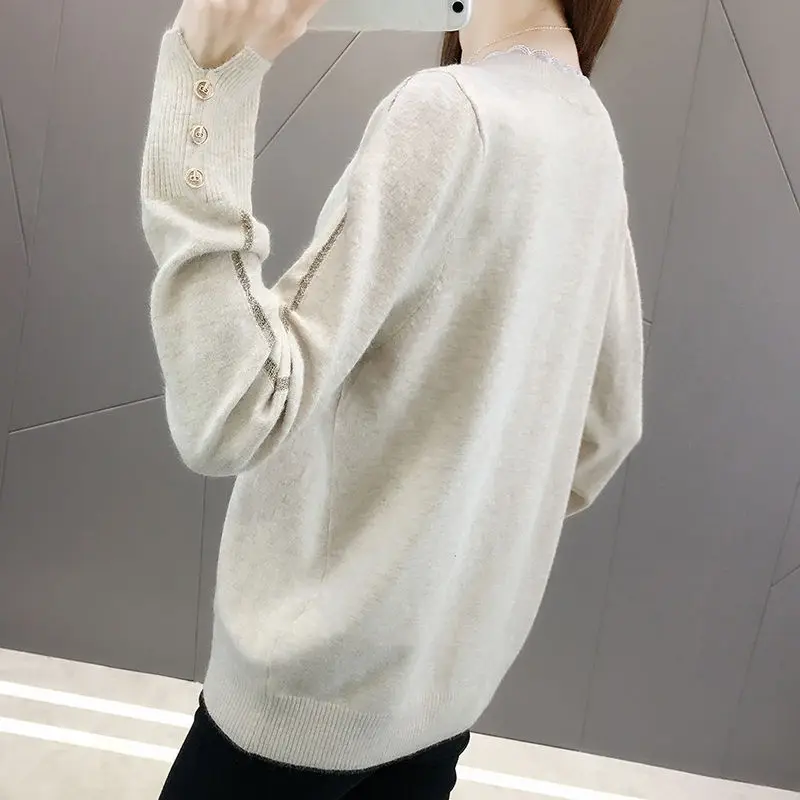 

Women pullovers sweater Casual knitted loose sweater O-Neck pullovers for Autumn Winter office lady female knitted sweater