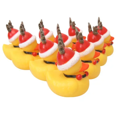 10 шт./лот игрушки для ванной Мини рождественские желтые мягкие плавающие