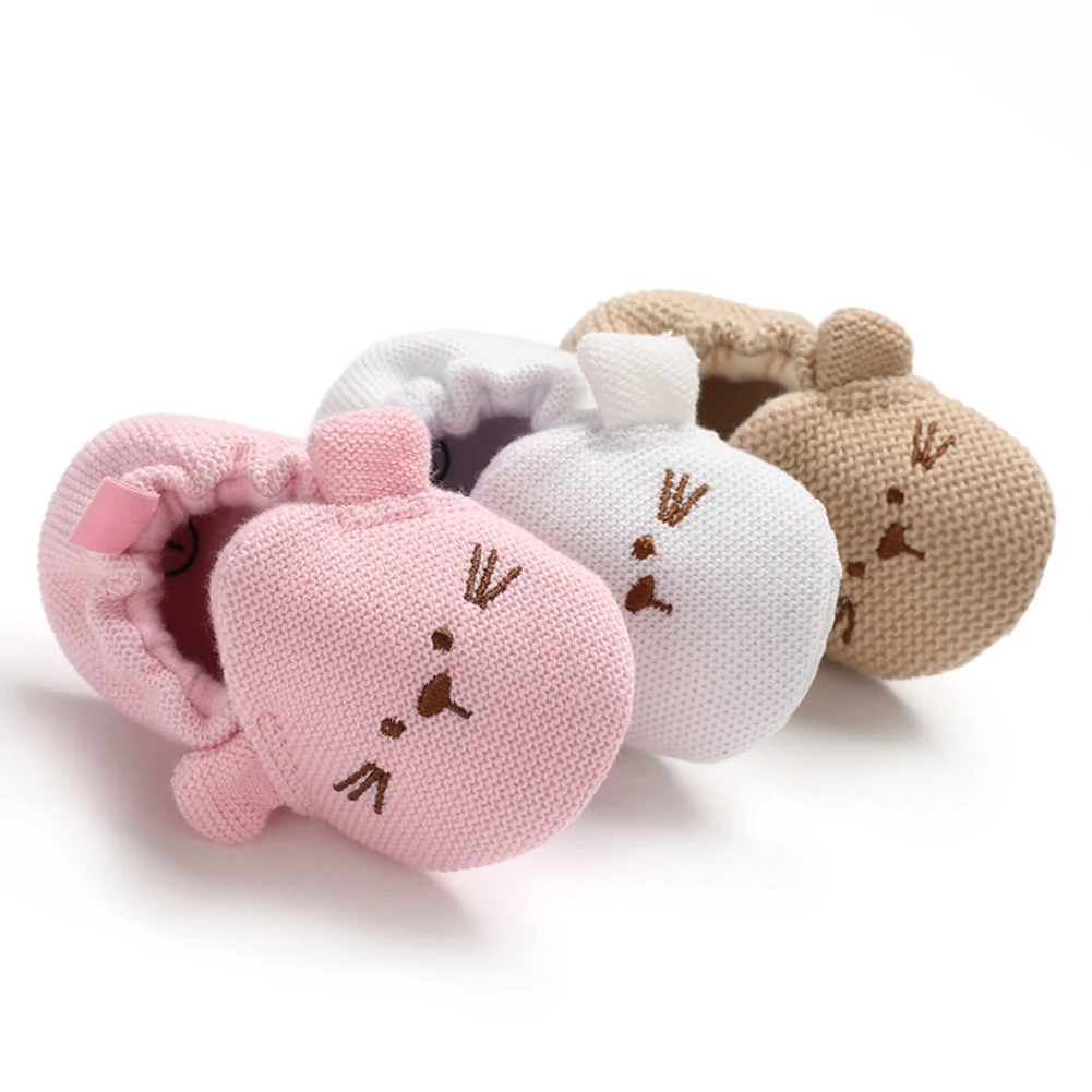 Toddler Girl Knitted First Walkers Snow Boots Shoes Newborn Baby Autumn Winter Cotton Warm Soft Sole Plush Prewalker | Детская одежда и