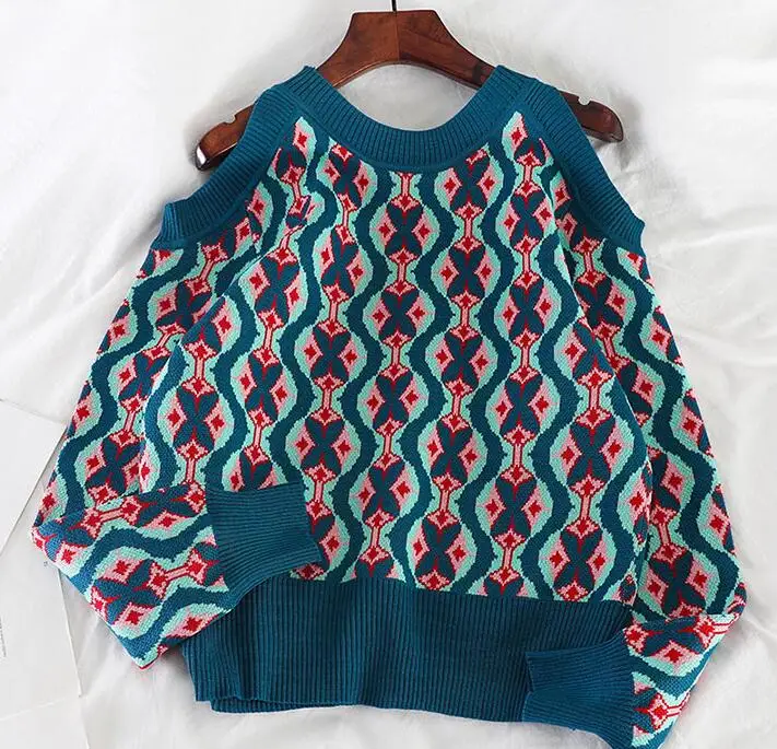 Mooirue Женский Повседневный винтажный комплект из 2 предметов свитер осень 2019 с