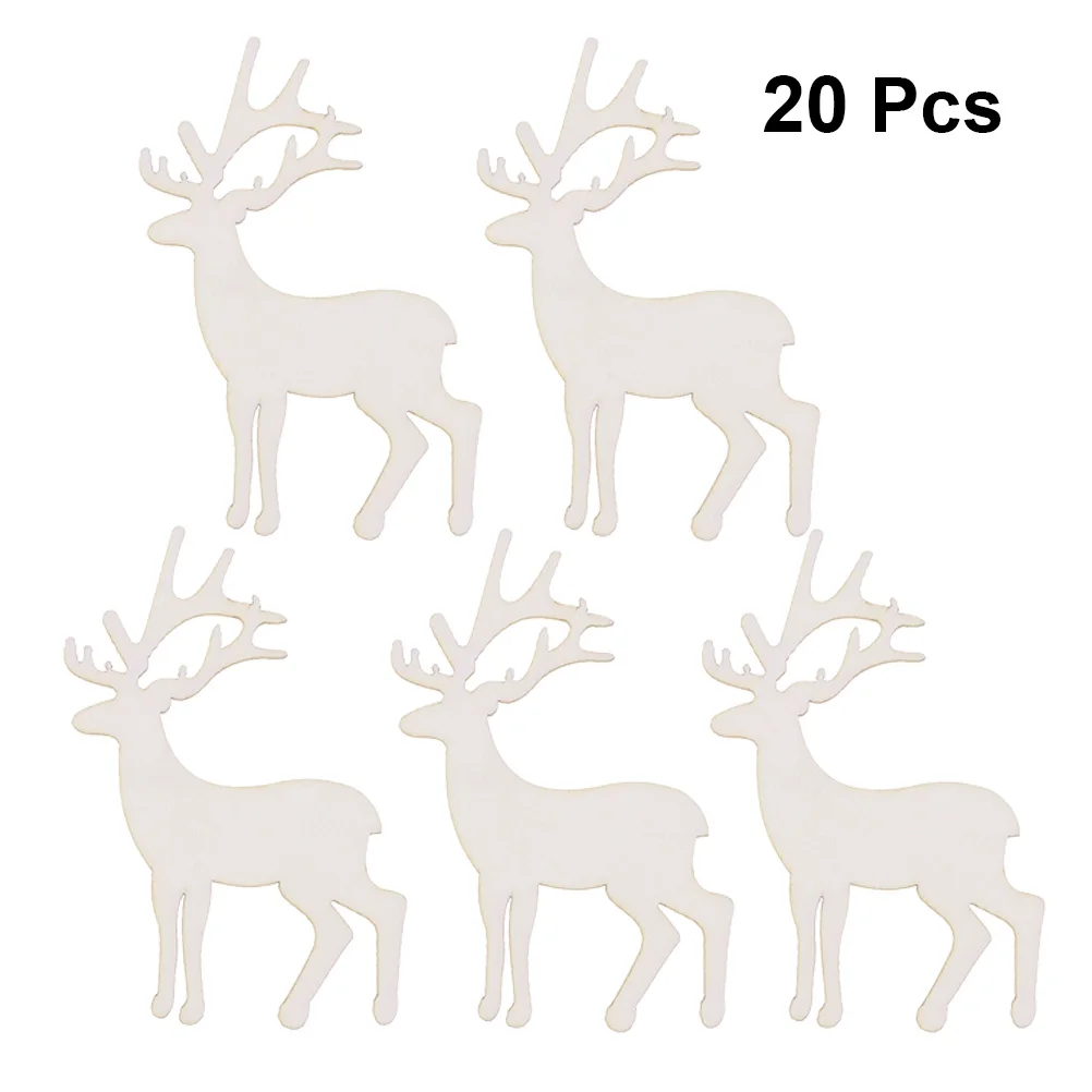 20 шт. декоративные деревянные ломтики оленя|Поделки из дерева| |