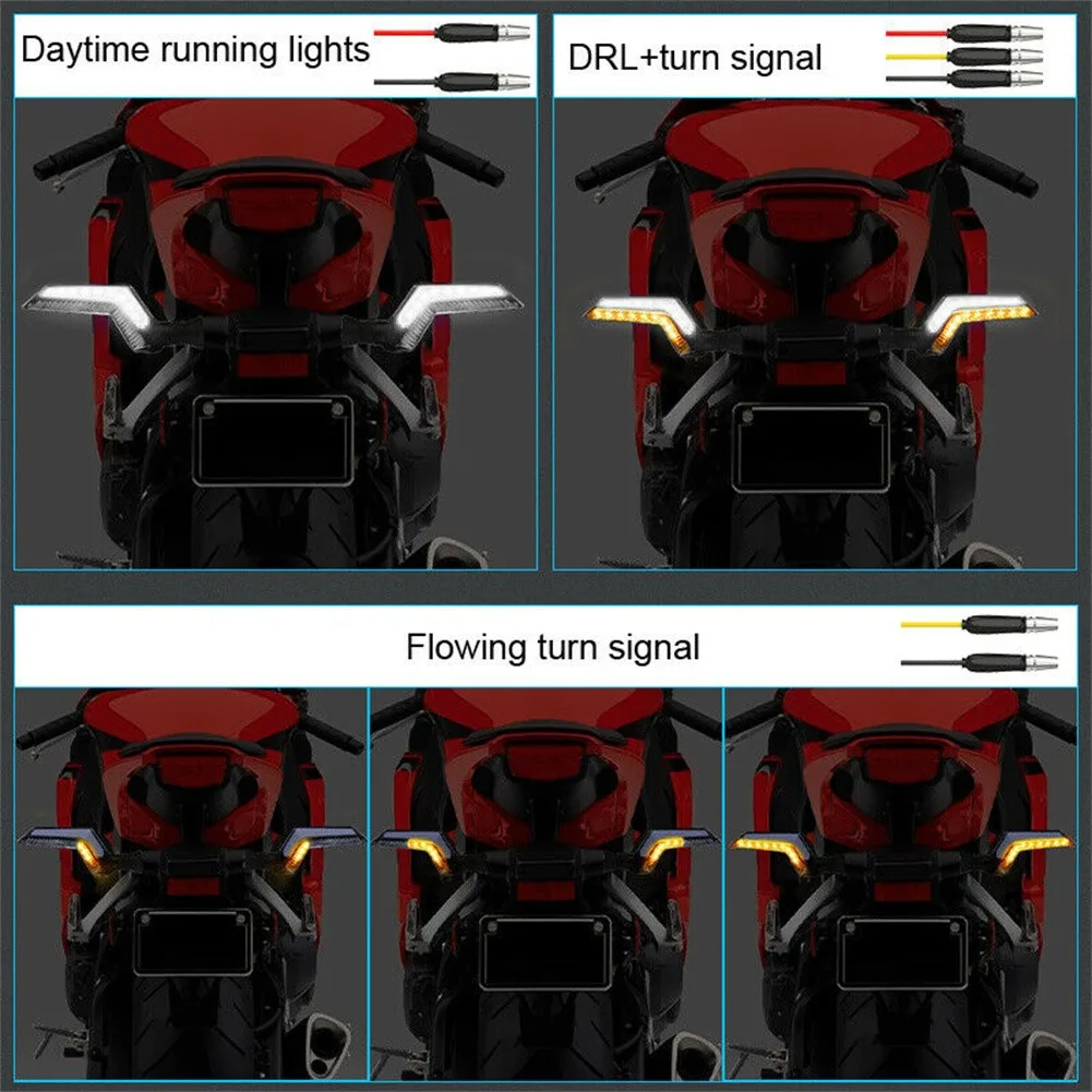 

DRL Light Blinker Turn Signal Light Motorcycle Universal Warning Light 2pcs 2x