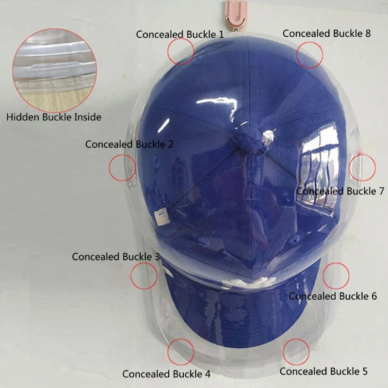 

Double-layer Material Holder Transparent Baseball Display Box Dust-proof Hat Storage Plastic Protector