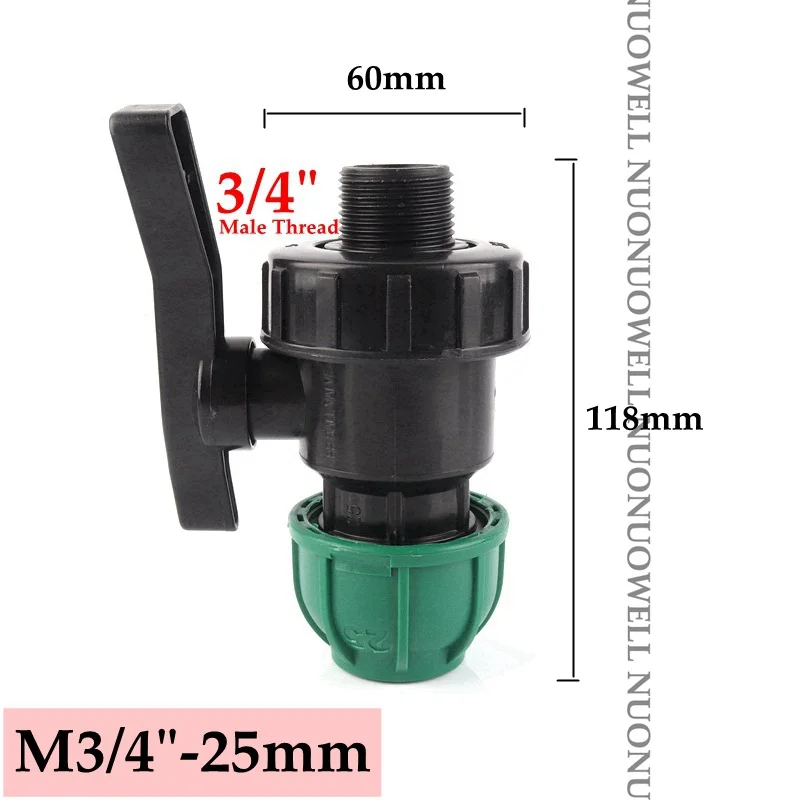 M3l4inch-25mm Высокое качество 1/"~ 1" шаровой клапан PPR ПВХ PE трубы быстрые разъемы без горячего расплава пластиковые клапаны ирригационные трубы переключатель воды разъем - Цвет: M3l4inch-25mm