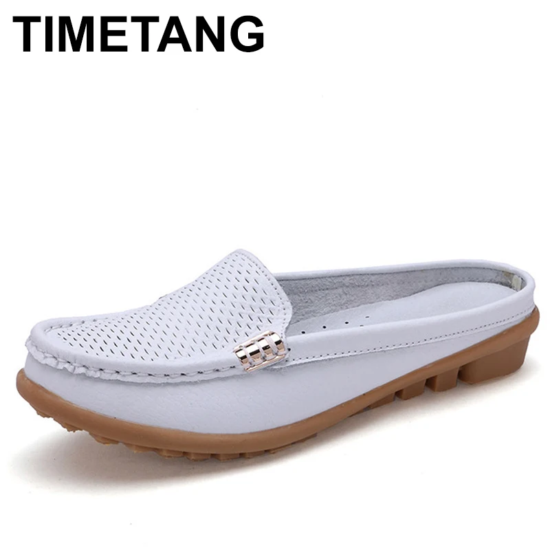 TIMETANG поступление однотонные женские босоножки летние тапочки вьетнамки из