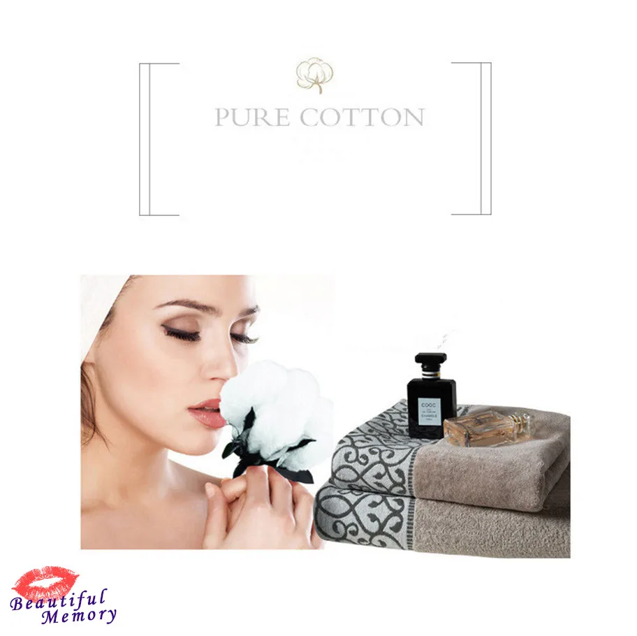 

The Three Piece Set Of Grey And Elegant Cotton Bath Towel Towels Instantly Absorbs Water Without Lint And Absorbs Water Quickly