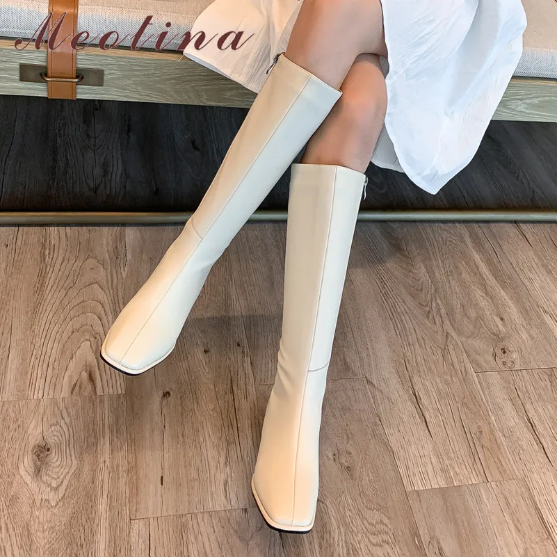 Сапоги для верховой езды Meotina женские сапоги до колена из натуральной кожи на