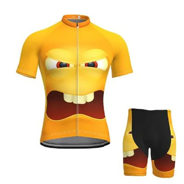 

3D printed pattern outdoor cycling jersey suit men's summer cycling jersey short-sleeved suit