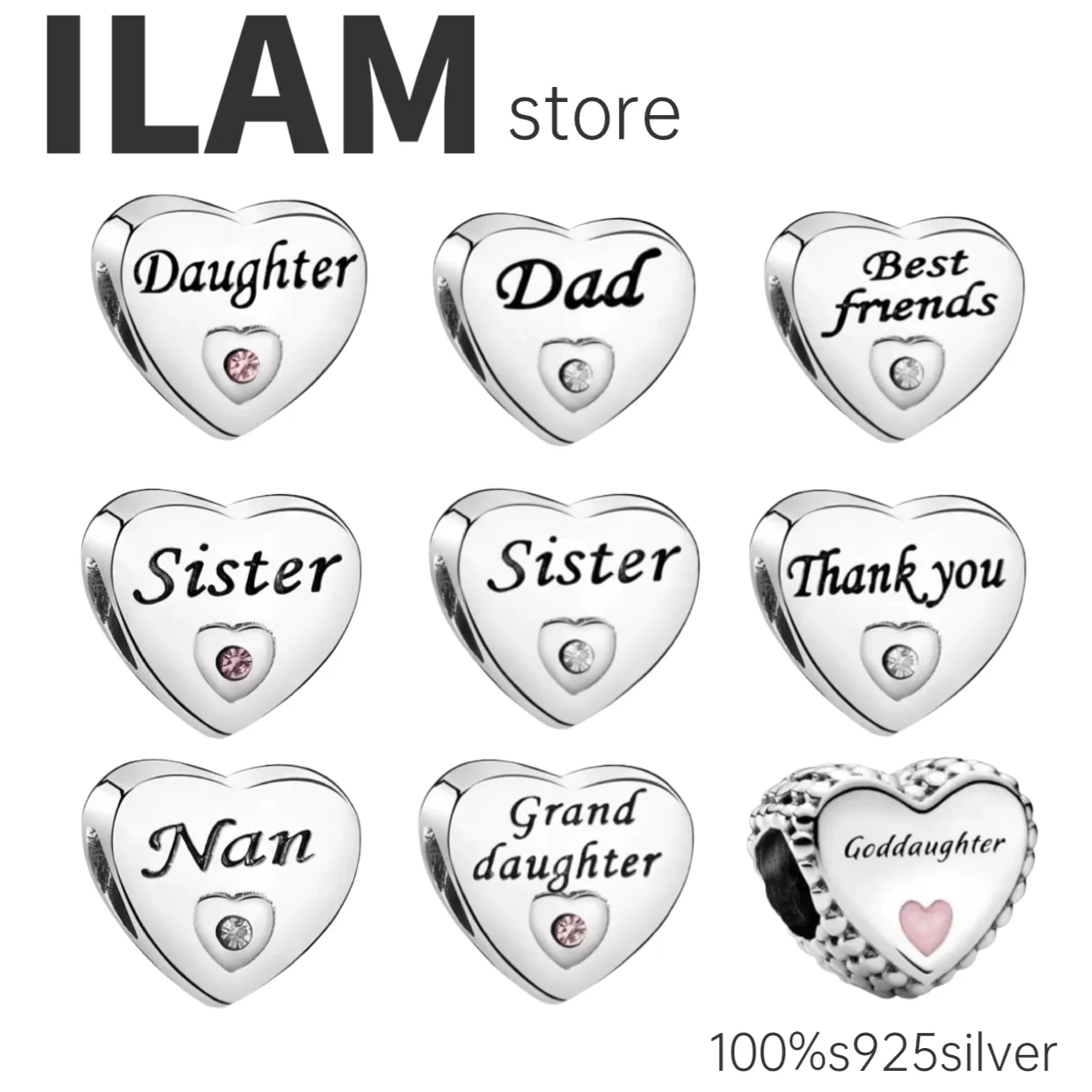 Шарм для дочери любви папы подходят оригинального браслета Pandora шармы женщин