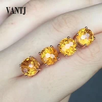 elegant real natural citrine earrings sterling 925 silver firework cut gemstone for women anniversary party fine jewelry gift