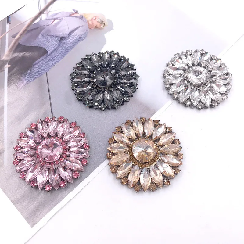 DIY Стразы подсолнухи Свадебная обувь аксессуары для высоких каблуков сандалии