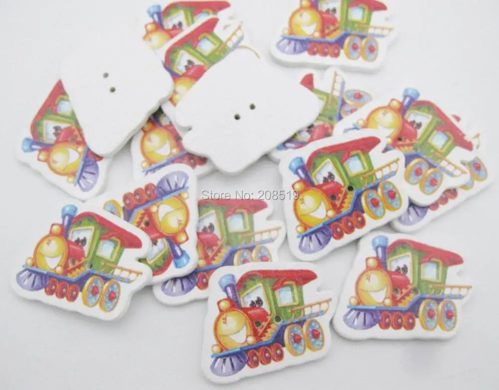 WBNNAO кнопки поездов для детей Швейные аксессуары 100 шт DIY деревянные пуговицы