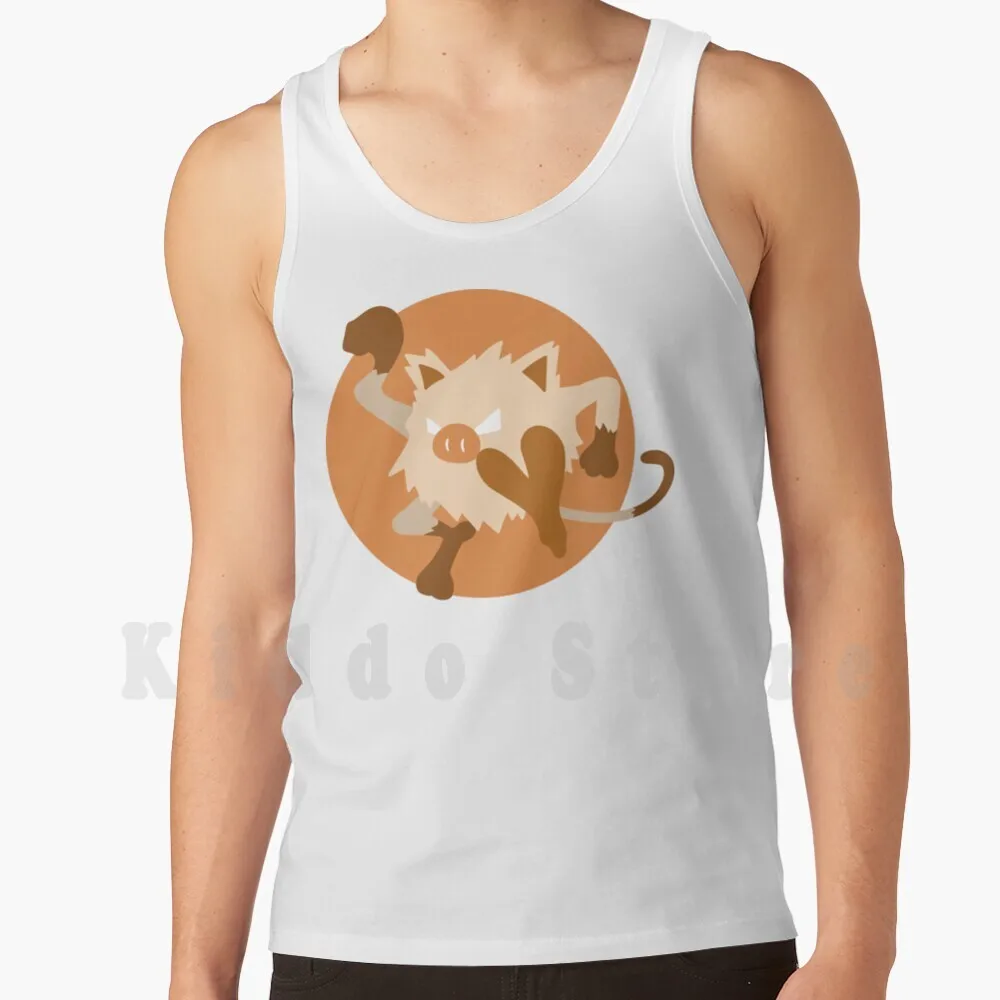 Mankey-Базовые Майки, жилет из 100% хлопка Mankey Primeape Ape Pig Snout Fighting Ground, нормальный удар, пушистый, милый и злый