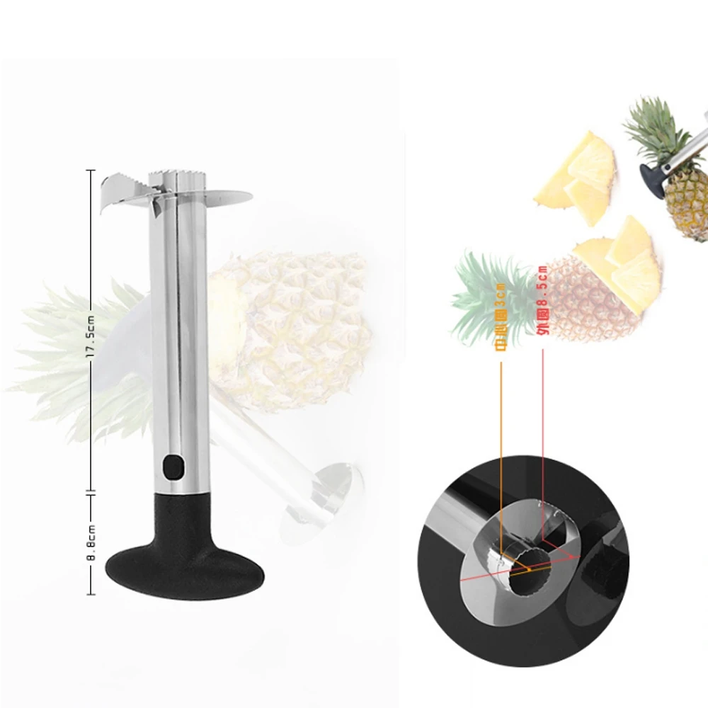 

Portable Pineapple Peeler Slicer Kitchen Stainless Steel Core Tool Cutter Fruits Vegetables Kitchen Dining Accessories