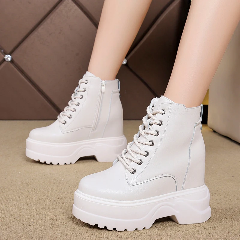 Новинка 2020 года Женские ботинки на платформе Водонепроницаемые кроссовки