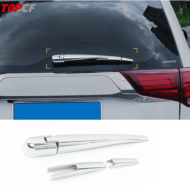 

TOPCF для Mitsubishi Outlander 2013-2019, хромированный автомобильный хромированный Стайлинг, крышка стеклоочистителя, декоративная яркая полоса, наклейка...