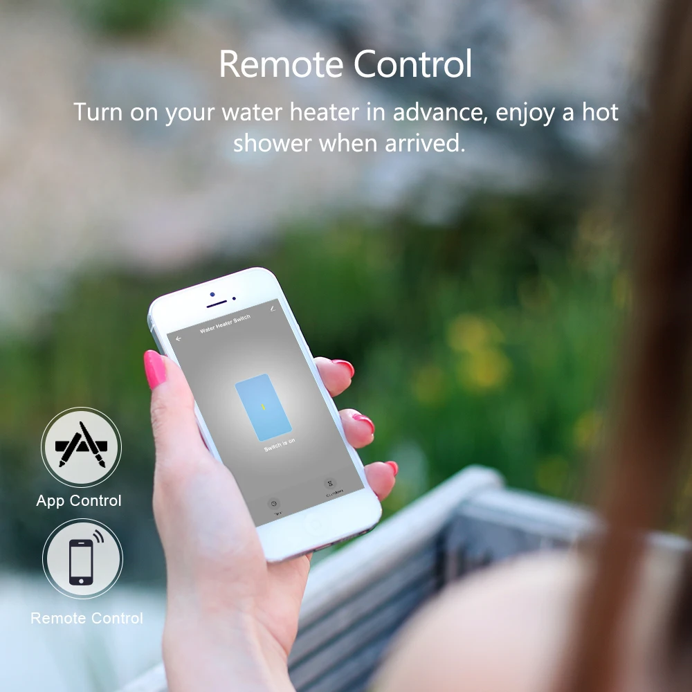 Переключатель для водонагревателя Tuya Smart Life US Wi-Fi 4400 Вт таймер с управлением через
