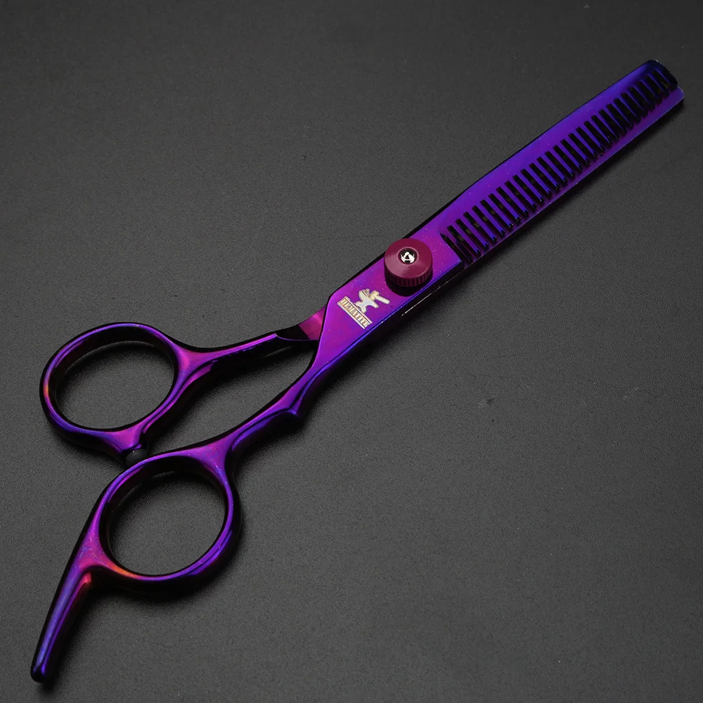 Xuanfeng ножницы для домашних животных фиолетовые кошачьи волосы редкие 6 дюймов