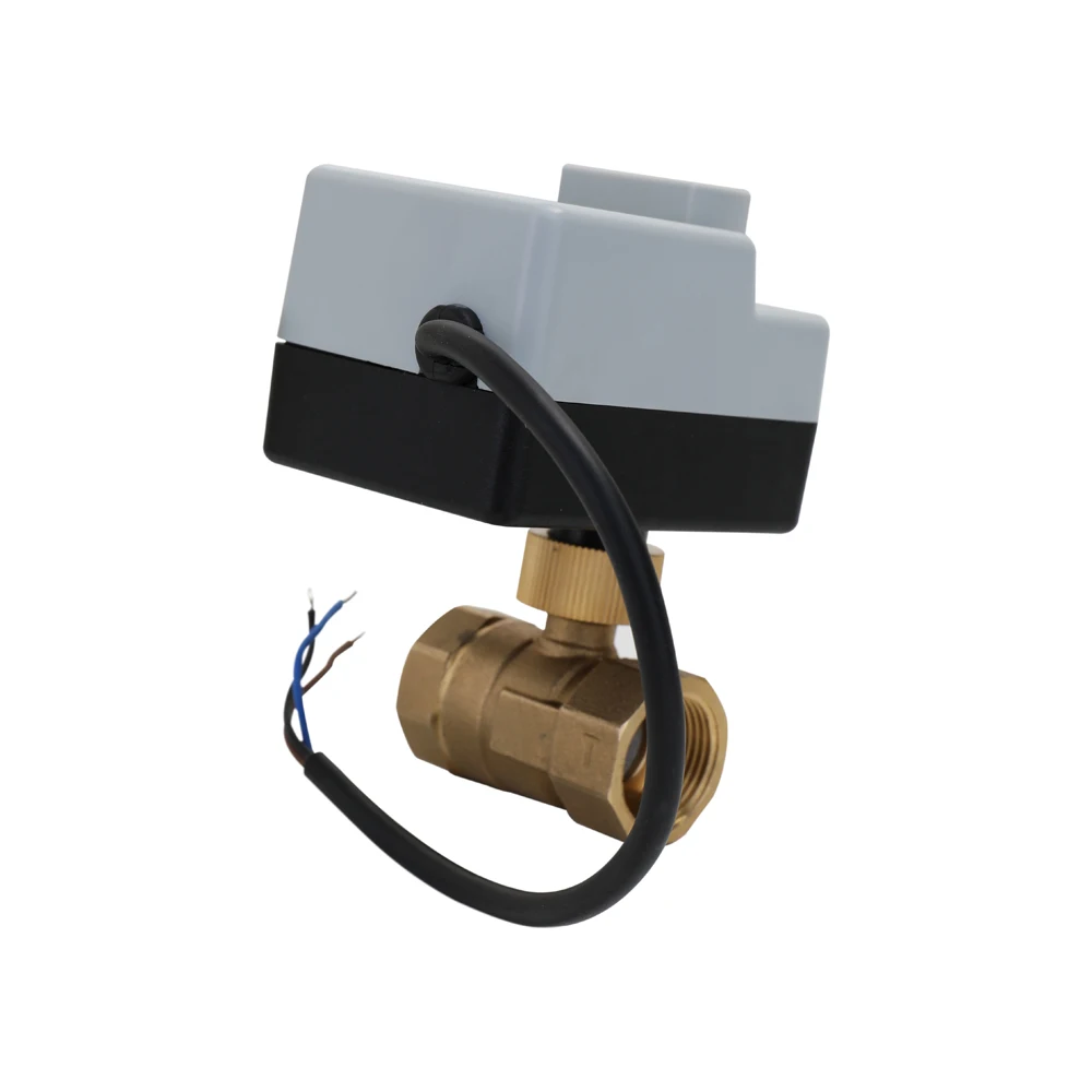 AC220V DN15 DN20 DN25 2 Way 3 провода латунь моторизованный шаровой клапан электрический привод с ручным переключателем