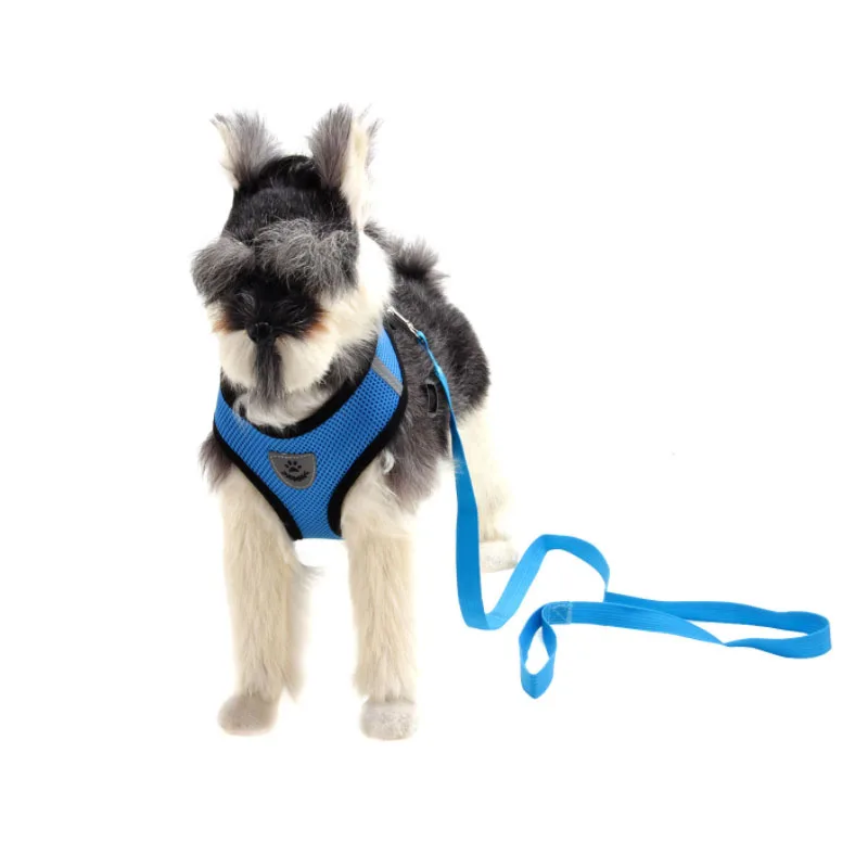

Puppy Dog Cat Adjustable Harness Vest Walking Lead Leash Pet Collar Mesh Harness For Small Medium Dog Cat Pets Puppy Accessories