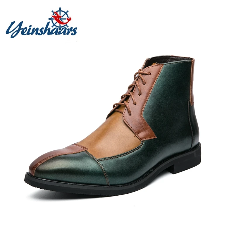 

Мужские ботинки челси из натуральной кожи, мужские мотоциклетные ботильоны, Высококачественная Свадебная вечерняя Классическая обувь, Ули...