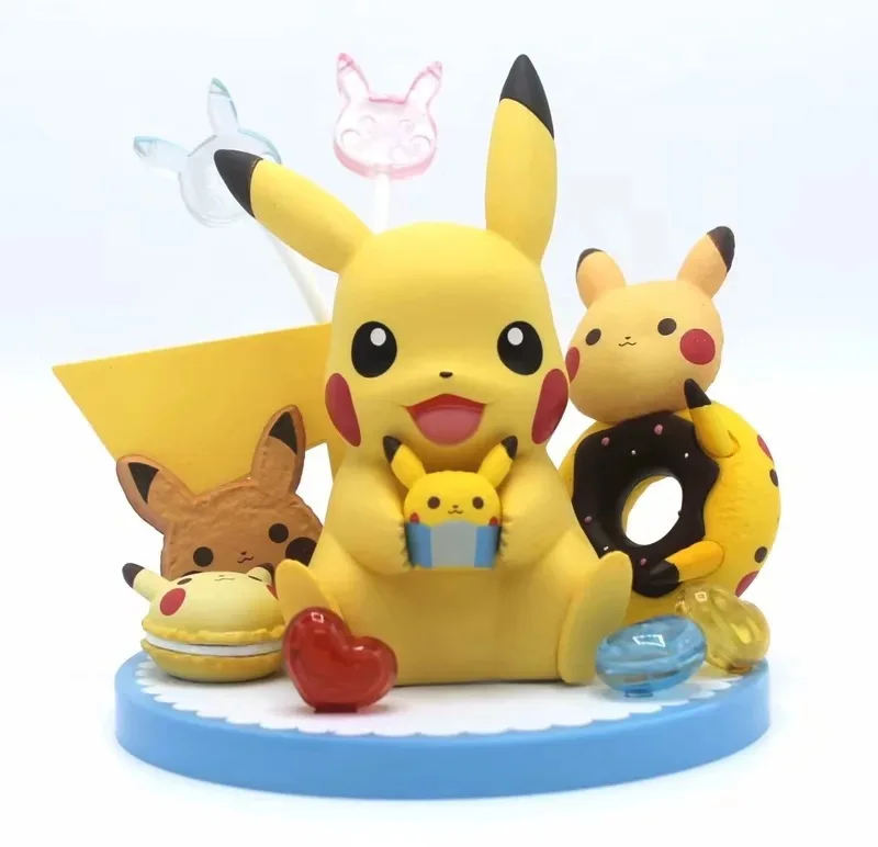 

Anime Pokemon Bikachu Action Figures Model Toy Cartoon Creative Pokemon Figure Scenes Ornament Collection Model Toys Kids Gifts