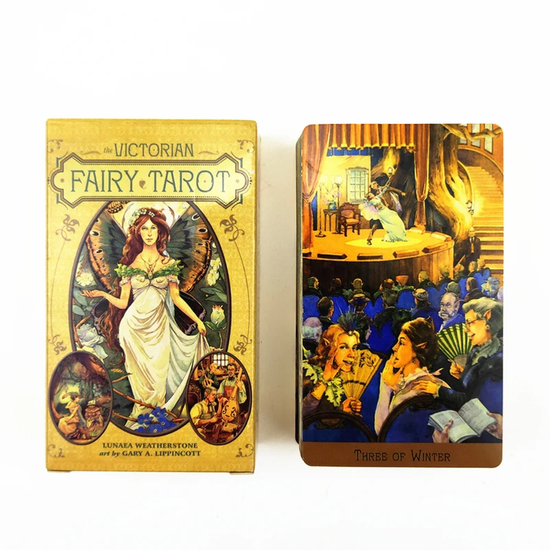 

Tarot witchcraft divination game victorian fairy tarot cards deck paper texture A board game for friends gathering