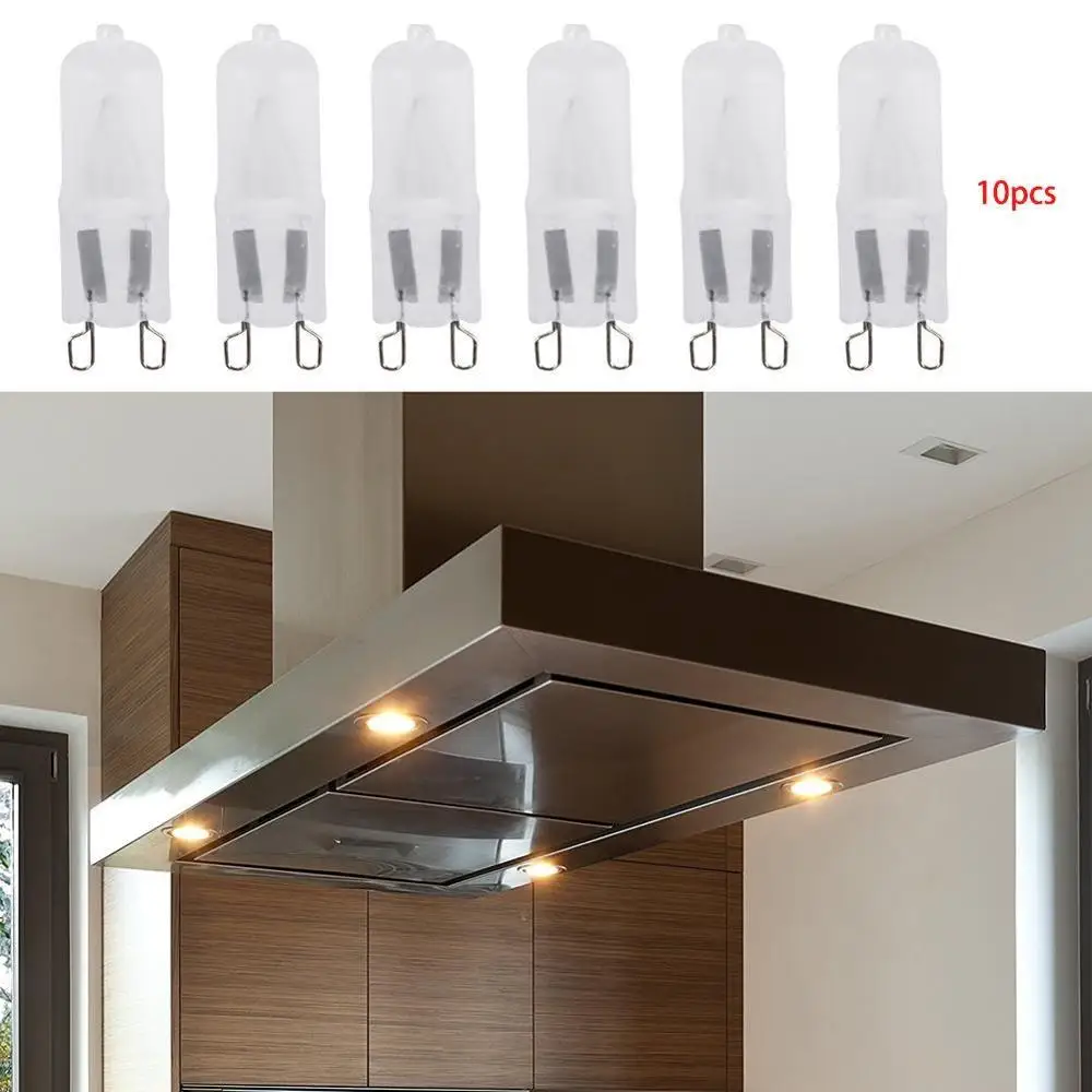 

10Pcs G9 Halogen Bulb 40W 40 Watte Bright White UV 2800K Warm White Bulb Halogen Lights Bulbs Lamp High Light Protection Qu Y6B6