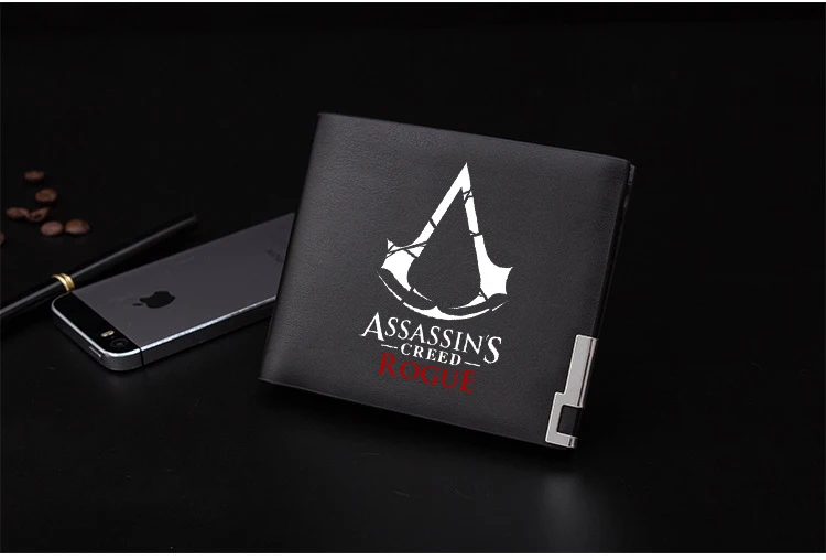 Новое поступление, кошелек для игры Assassins, черная светящаяся Сумочка унисекс, подарок для подростков, Модный стильный мужской кошелек из искусственной кожи