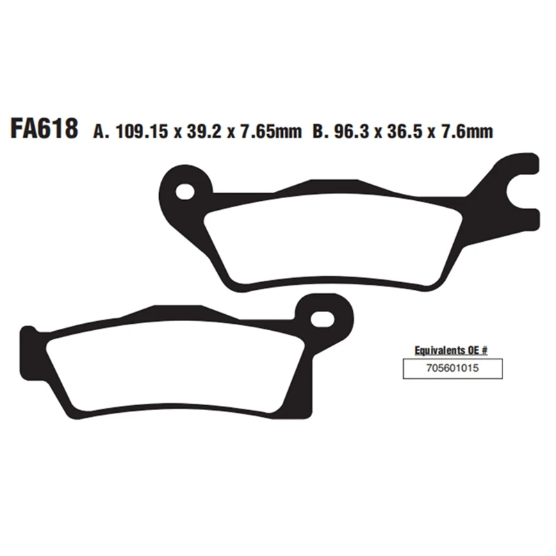 

ATV Front and Rear Brake Pads FA617 FA618 for Can-Am Renegade 1000 1000R 2012-2019