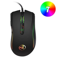 hxsj a869 wired gaming mouse 3200dpi 7 buttons 7 color led optical computer mouse player mice gaming mouse for pc gamer mice