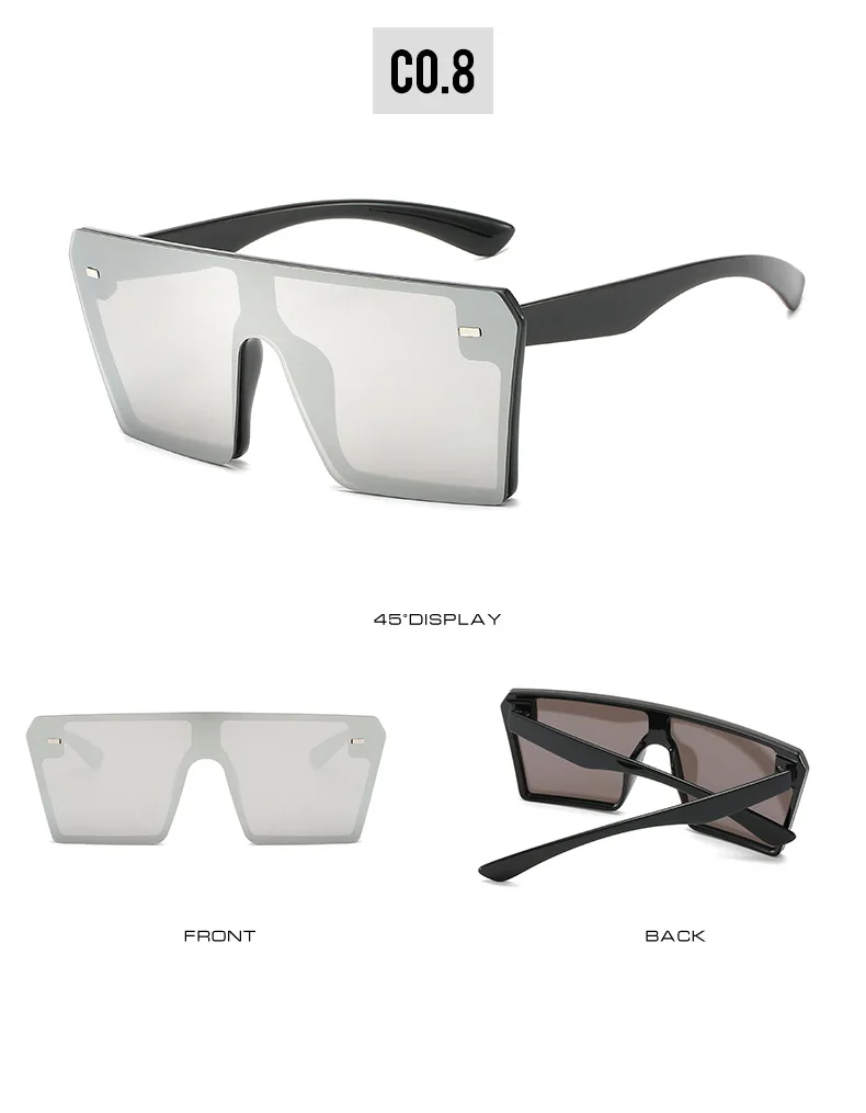 Square Oversized Sunglasses Women Flat Top Gafas Shades For Women Sun glasses okulary New Luxury Sunglasses UV400