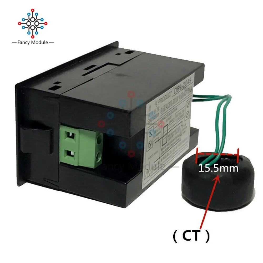 AC 80-300V 200 -450V LCD Multilmeter Voltage Ampere Power Kwh Panel Meter Voltmeter Ammeter with 100A CT | Инструменты