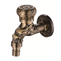 1pc wall mounted zinc alloy outdoor small water faucet practical decorative antique bronze bibcock tap garden home use single h
